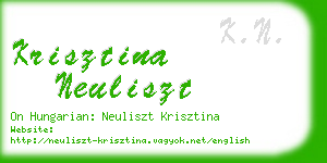 krisztina neuliszt business card